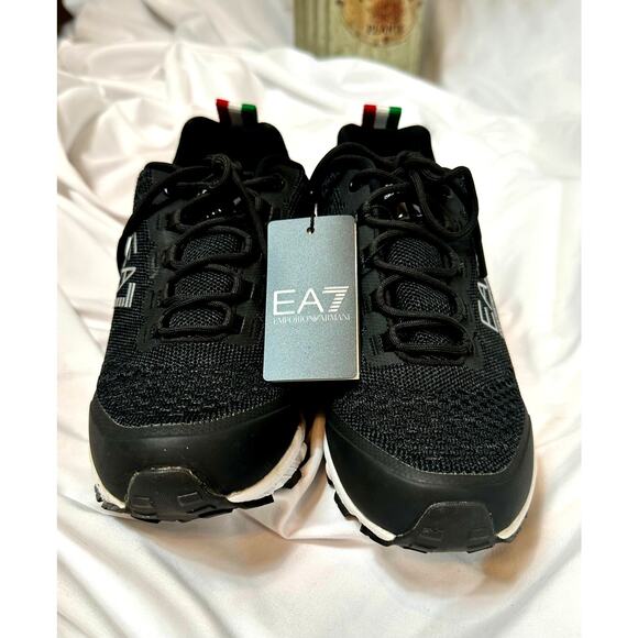 Emporio Armani Ea7 Crusher Distance Trainers Sneakers Mens Black 8 - Picture 4 of 16